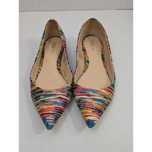 Gorgeous Prabal Gurung for Target Multicolor Print Pointed-Toe Flat Size 10